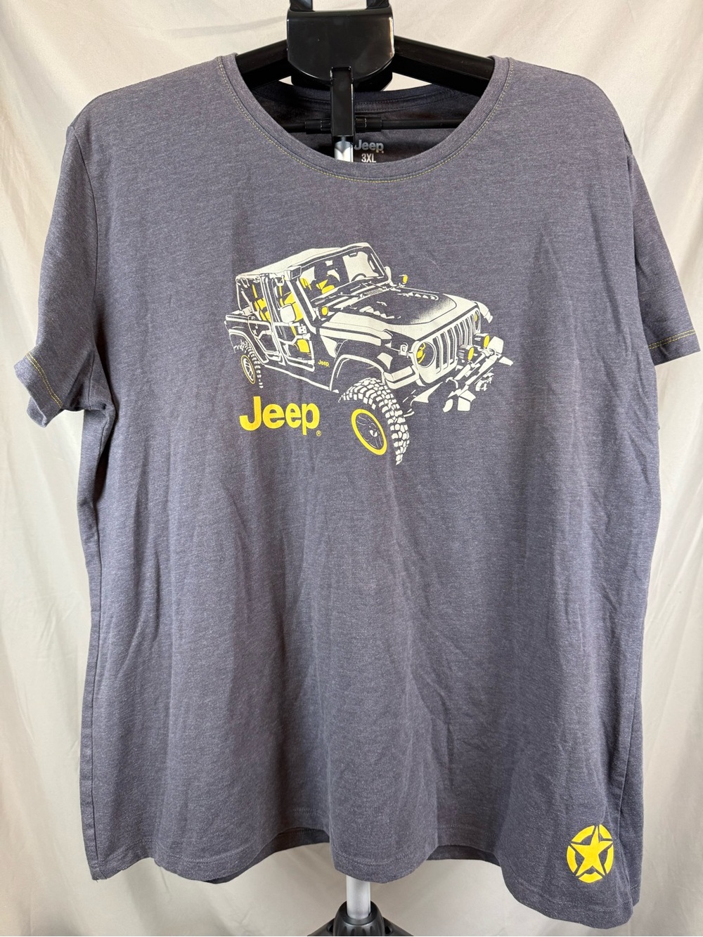 Jeep Wrangler Off-Road Graphic Tee Heather Gray - Size 3XL